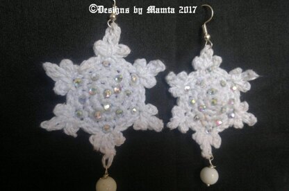 Thank You Snowflakes Crochet Earrings Pattern