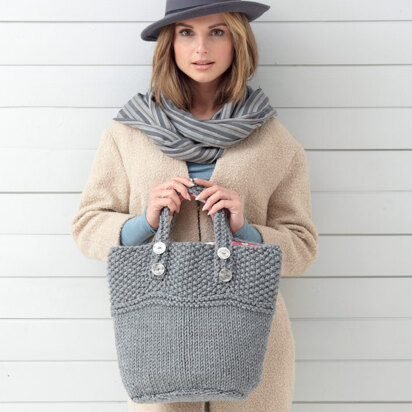 Bag in Hayfield Super Chunky with wool - 7242 - Downloadable PDF - knitting pattern