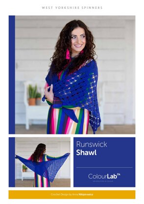 Runswick Shawl in West Yorkshire Spinners ColourLab - Downloadable PDF