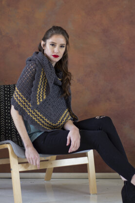 Women's Shawl Branscombe in Universal Yarn Fibra Natura Kingston Tweed - Downloadable PDF