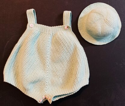 baby romper & bucket hat