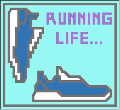 "Running Life" Shoes - Overlay Mosaic Square