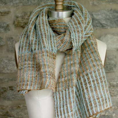 Churros Scarfs in Manos del Uruguay Silk Blend Fino - 2014G