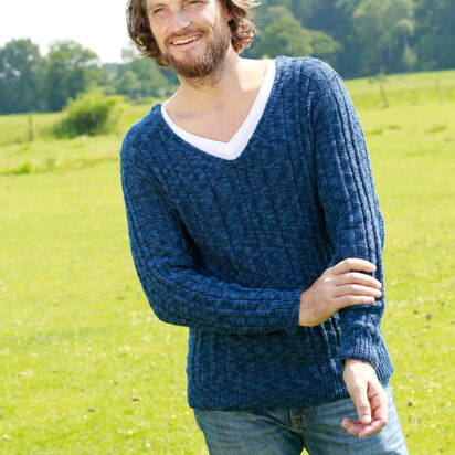 Man's Pullover in Schachenmayr Catania Denim - S9352