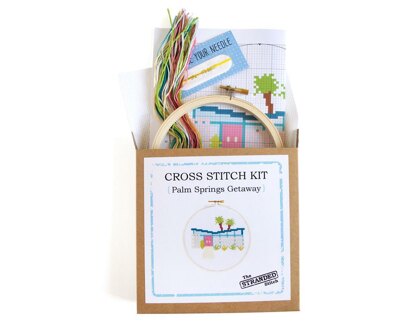 The Stranded Stitch Palm Springs Getaway Cross Stitch Kit - 5 inches
