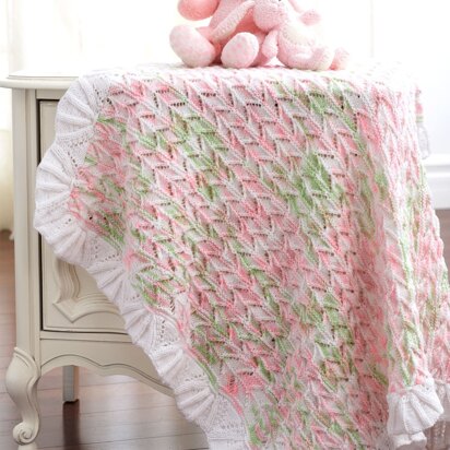Lacy Blanket To Knit in Bernat Baby Sport