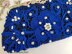 Evening blue lace bag 2 - crochet Irish lace