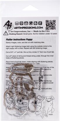 Art Impressions Flutters Stamp & Die Set - Puppies