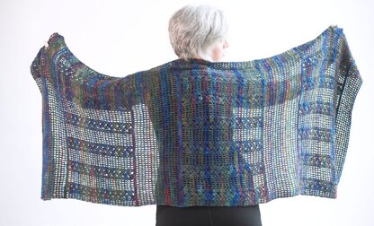 Eveleth Shawl in Berroco Millefiori Light Luxe - Downloadable PDF