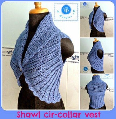 Shawl cir-collar vest