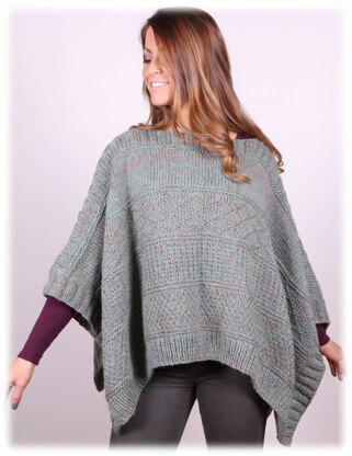 Poncho in Plymouth Yarn Tuscan Aire - 3035 - Downloadable PDF