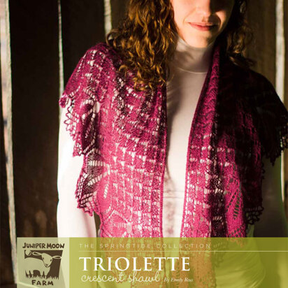 Triolette Crescent Shawl in Juniper Moon Farm Findley