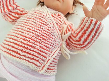 Striped Baby Wrap Cardigan