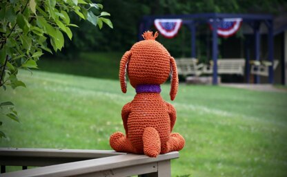 Go Dog Tag Orange Dog Amigurumi