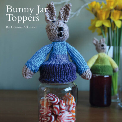 Bunny Jar Toppers in Rowan Baby Merino Silk DK