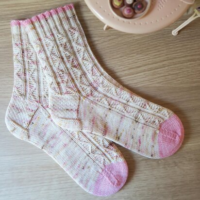 Rose Petal Sandwich Socks