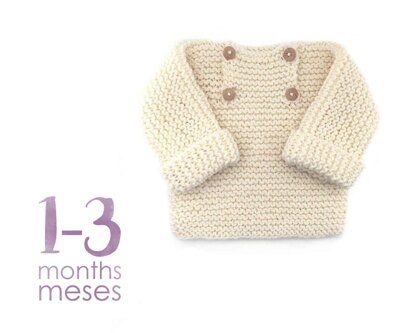 Size 1-3 months - Natural Baby Sweater