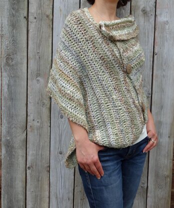 Buttoned Boho Poncho