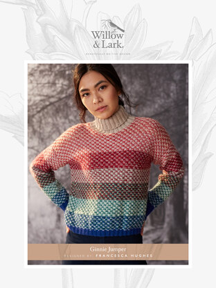 "Ginnie Jumper" - Sweater Knitting Pattern For Women in Willow and Lark Nest