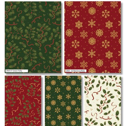 Craft Cotton Company Metallic Holly 22 Fat Quarter Bundle