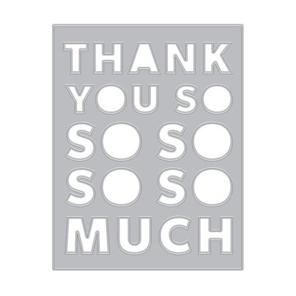 Hero Arts Fancy Dies - Thank You Message Cover Plate