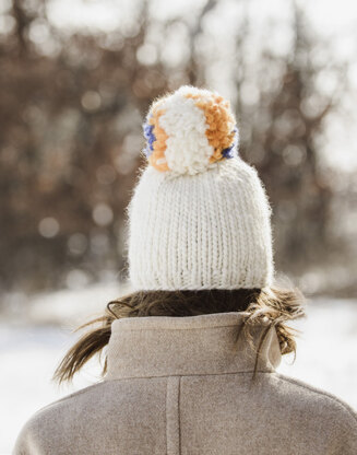 Big Pom Hat in Blue Sky Fibers Bulky - 201626 - Downloadable PDF