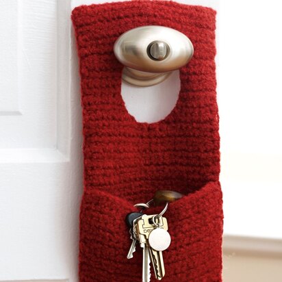 Felted Door Knob Organizer (To Crochet) in Patons Classic Wool Worsted
