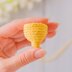 Crochet lemon & leaf keychain / bag charm