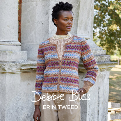 Catriona - Cardigan Knitting Pattern For Women in Debbie Bliss Erin Tweed by Debbie Bliss