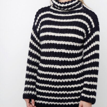 Meryl Stripe Sweater in Wool and the Gang Sugar Baby Alpaca - Downloadable PDF