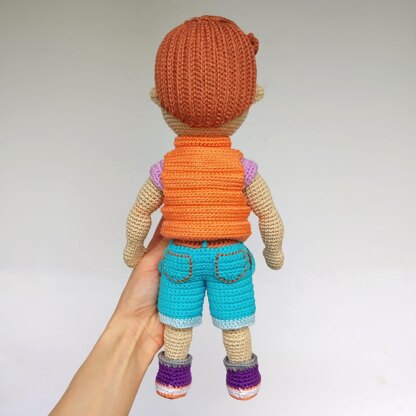 Alex Crochet doll boy pattern, amigurumi boy men pattern, PDF English, Français, Deutsch