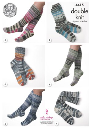 Socks in King Cole Drifter DK - 4415 - Downloadable PDF