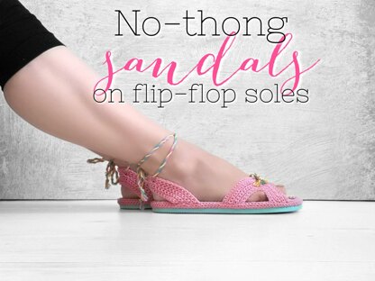 No-thong sandals on flip-flop soles