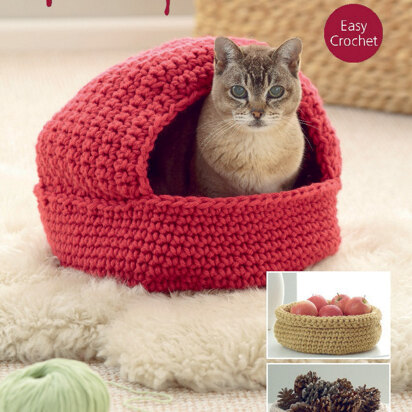 Baskets in Hayfield Super Chunky With Wool - 7804- Downloadable PDF