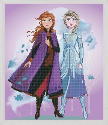 Vervaco Disney Frozen 2: Elsa & Anna Diamond Painting Kit - 47 x 55cm