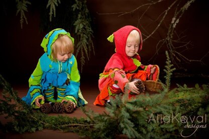 Whimsical Forest. Owl Hand knitted jacket with crochet details