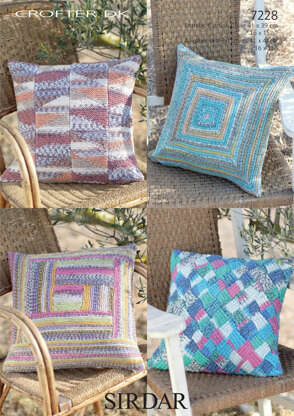 Cushion Covers in Sirdar Crofter DK - 7228 - Downloadable PDF