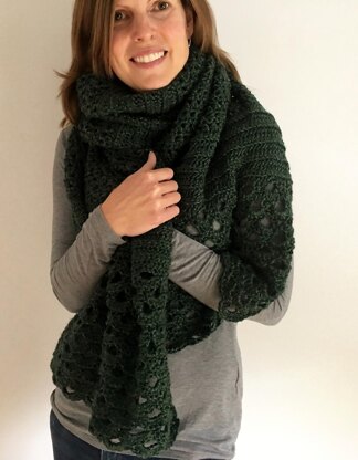 Crochet Wrap Pattern: Grand In Green Wrap