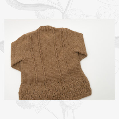 "Alice Cardigan" - Cardigan Knitting Pattern For Girls in Willow & Lark Nest