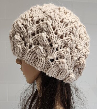 Valley - Lace stitch beanie sizes 2 years to lady