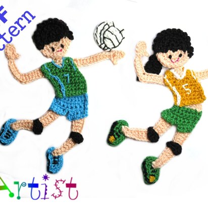 Volleyball Crochet Applqiue Pattern