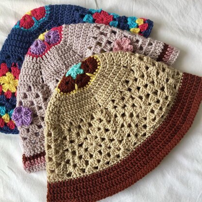 Granny Square Bucket Hat