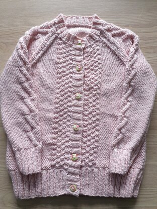 Cotton and silk cardigan