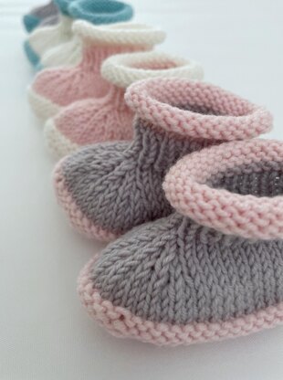 Two-tone Baby Booties BJ402