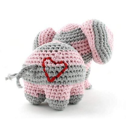 Elephant Mo Toy in Hoooked RibbonXL - Downloadable PDF