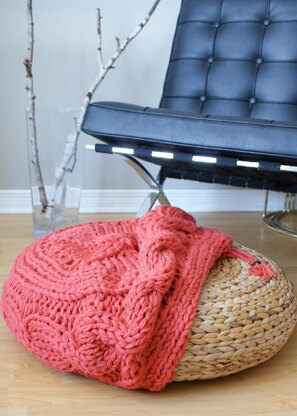 Cable Knit Footstool Cover fits Ikea's Alseda Footstool