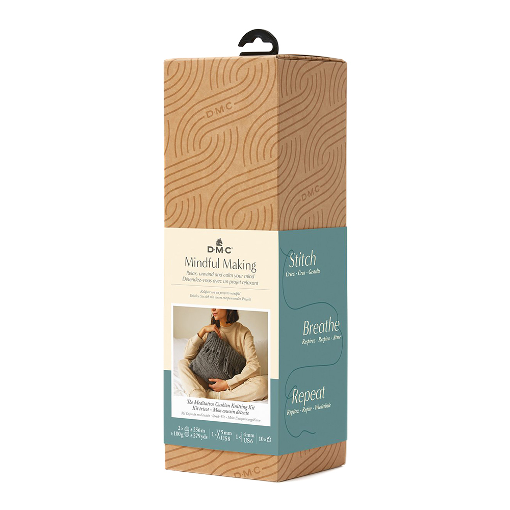 DMC Mindful Making The Meditative Cushion Knitting Kit - 40cm x 40cm - view 4