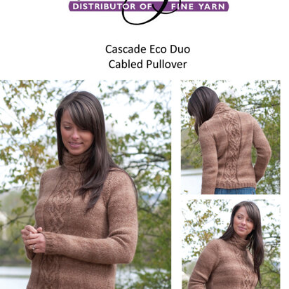 Cabled Pullover in Cascade Eco Duo - W335 - Free PDF