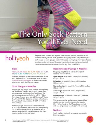 The Only Sock Pattern You'll Ever Need