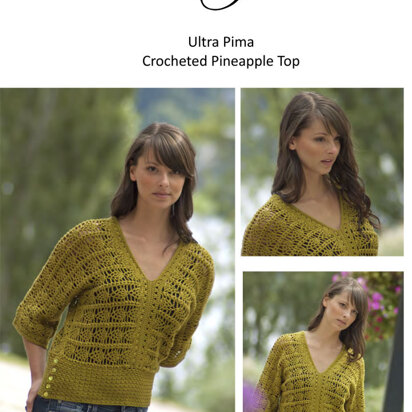 Crocheted Pineapple Top in Cascade Ultra Pima - DK246